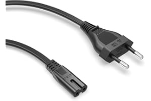 SUPERER Cavo di alimentazione principale C7 da 2 M con spina UE, Compatibile con Sony PS4, PS5, Xbox X/S, per HP, Epson, Canon, Pixma, OfficeJet Pro Stampanti, per Envy 6700 6600 8500 4650