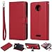 Produktbild TOTOOSE Motorola Moto C Plus (Europäische Version) Tasche, Ledertasche kompatibel mit Motorola Moto C Plus (Europäische Version) Ledertasche kompatibel mit integrierter Standfußfunktion für Motorola