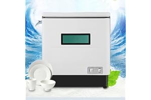 CHENSYO Lavastoviglie Da Banco Lavastoviglie Portatile Con Tubo Di Irrigazione 6 Piatti Per La Pulizia Di Piatti Per La Pulizia Di Piatti Per Appartamenti Di Piccole Dimensioni (Bianco)