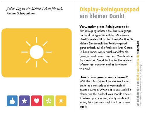 Tablet Display-Reinigungspad (Sonne) für Tablet, Notebook, iPad, Galaxy, Surface (Made in Germany) - 2