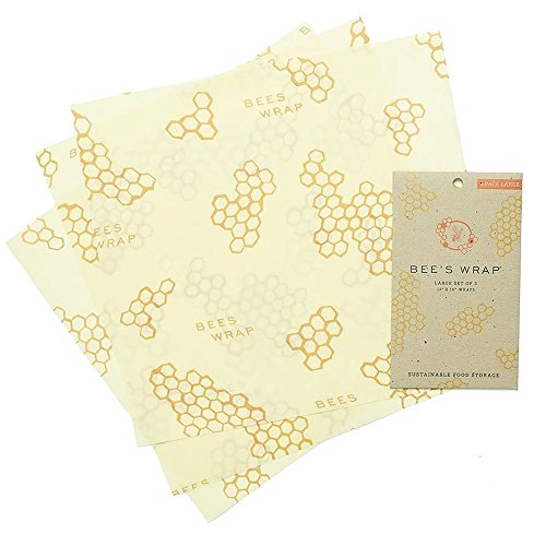 Bee's Wrap - Juego de 3 envoltorios, Beige, Large