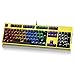 Price comparison product image Gaming Keyboard,U,Expectating MotoSpeed CK107 Color Backlight Gaming Keyboard USB Powered for Desktop Laptop Yellow
