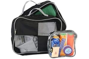 CABIN MAX Organizer do łatwego pakowania i kosmetyczka 20 x 20 x 10 cm, bagaż podręczny, czarny, organizer kieszonkowy