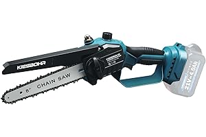 KIESBOHR Mini Chainsaw Cordless 8 Inch Compatible With Makita 18V Battery,Brushless Hand Held Electric Chainsaw With Oiler,Tool-Free Chain Tension For Tree Branch And Wood(Without Battery and Charger)