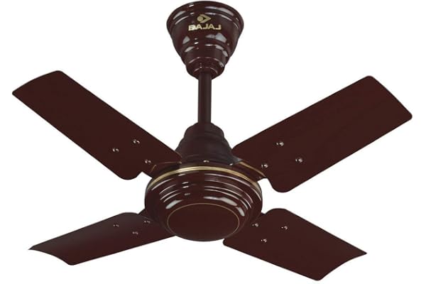 Bajaj Maxima 600 MM Ceiling Fan High Speed Double Ball Bearing Quick-start High Torque Motor 2-Yr Warranty Brown