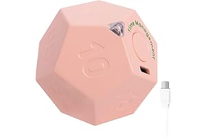 SHPTDJTIC Cube Timer Rotating Productivity Timer - Rechargeable Desk Productivity Timer, Pomodoro Timer， Sound Vibrate Light Alarm Flip Timer for Time Management Kids ADHD(PINK)