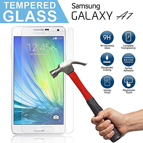 Samsung Galaxy A7 Tempered Glass Screen Protector,Ultra Thin 0.26mm Scratch Resistant Tempered Glass Screen Protector…