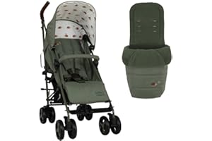 Cosatto Supa 3 Pushchair with Footmuff – Lightweight Stroller from Birth to 25Kg - Easy, Compact, Umbrella Fold, Large Shopping Basket, Carry Handle Footmuff, Hoglet