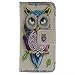 Price comparison product image For iPhone 4 / 4S Leather Flip Case Cover,Meet de Painted pattern PU Leather Stand Function Protective Cases Covers with Card Slot Holder Wallet Book Design,Soft TPU Silicone Inner Bumper Full Protection Cover Detachable Hand Strap for iPhone 4 / 4S-owl