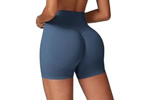 Qmttoae Seamless 4.5" Scrunch Butt Lifting Gym Shorts for Women Booty Workout Shorts Tummy Control Cycling Yoga