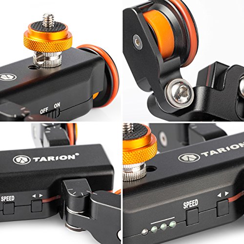 TARION Y5D Auto Dolly Slider mit Fernbedienung Nutzlast 3Kg fÃ¼r Canon Nikon Sony Panasonic DSLR Kamera Camcorder iPhone Smartphone HUAWEI Samsung