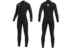 Joysummer Kombinezon neoprenowy 3 mm z neoprenu do nurkowania – dla mężczyzn i kobiet, młodzieży, rozciągliwy, z długim rękawem, jednoczęściowy, zamek błyskawiczny z przodu, UPF50+, strój kąpielowy,