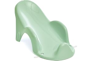 THERMOBABY - Transat De Bain ATOLL - Bain De Bébé - Ergonomique - Confortable - De La Naissance À 8 mois - Vert Céladon - Fabriqué En France