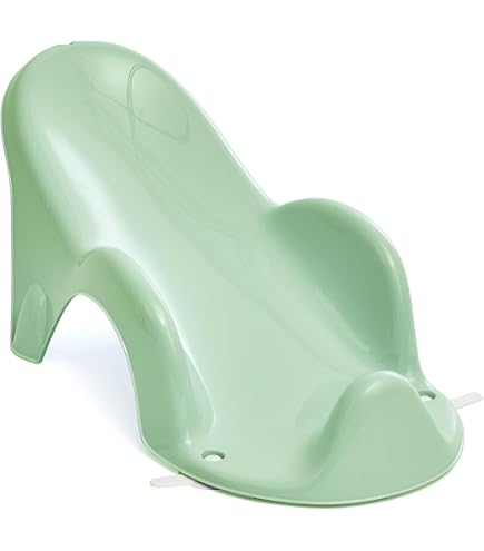 Tega Baby Siège De Bain Anatomique Antidérapant Lapins Vert – Ergonomique Et Sécurisé 0-12 Mois