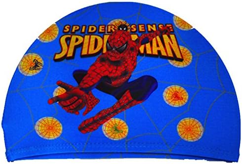 ChenStarUK Popular Cartoon Multi-Coloured Children Swimming Cap Boy or Girl (Spider-man (Blue))