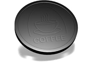 CombiCraft Fichas de café de plástico en varios colores alegres, 250 piezas de diámetro 29 mm (negro)