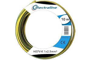 Electraline 15171 H03 V-K 1X2,5 10 m, gul