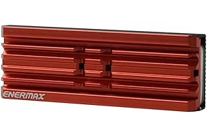 ENERMAX ESC001 Radiator czerwony do dysków SSD M.2 2280 z jednokierunkowym i dwustronnym aluminium, heatsink kompatybilny z PS5