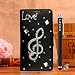 Produktbild Locaa(TM) For OnePlus 2 Two One Plus 2 3D Bling Case + Gift Schutzhülle Schale Einfach Leder Schöne Einzigartig Mädchen Bumper Protection Hülle Abdeckung Shell Cover Holster [Bunt Serie 3] Musiknote - Schwarzes