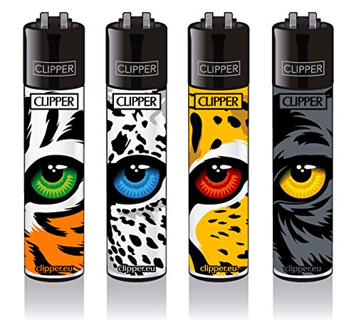 Clipper® - Set di 4 accendini Feline Eyes