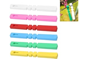 TIANLONG 240 Pcs Ring Label Plant Labels,Plastic Tree Labels,21x2cm Adjustable Plant Labels,Garden Plant Tags Hanging Tags for Nurseries,Gardens,Potted Herbs,Flowers (6 Colours)