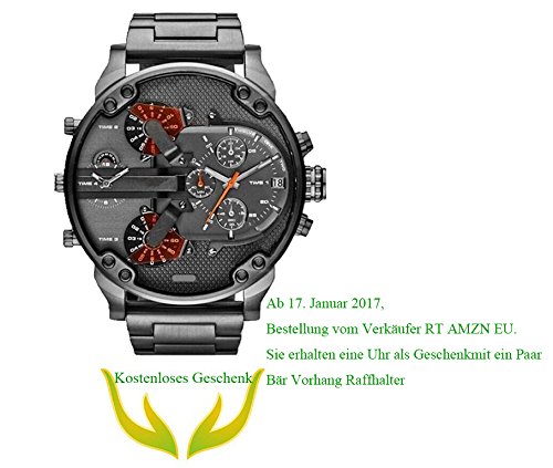 Culater® 1 Paar Bär Winnie Karikatur Vorhang Raffhalter Schnalle Spannhaken Verschluss Curtain Tieback (grau) - 2