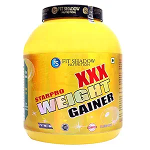 Fit Shadow Nutrition XXX Weight Gainer Mass Gainer Protein Powder Supplement 3kg.(Cream & Cookies),Sugar Free,Best Weight Gainer For Men,Women,Boys,Beginners.