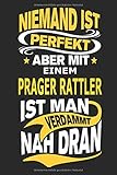  Niemand ist perfekt aber mit einem Prager Rattler ist man verdammt nah dran: Hund Notizbuch, Notizblock, Geburtstag Geschenk Buch mit 110 linierten Seiten
