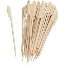 Brochettes En Bambou Pour Barbecue - Lot De 100, Longueur 20 Cm, Idéales Pour Satay, Kebabs, Viandes Et Légumes - 2