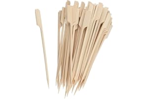 Fackelmann 50863 Lot de 50 Pics à Brochettes en Bois, Piques Apéro, Bambou, 15 cm