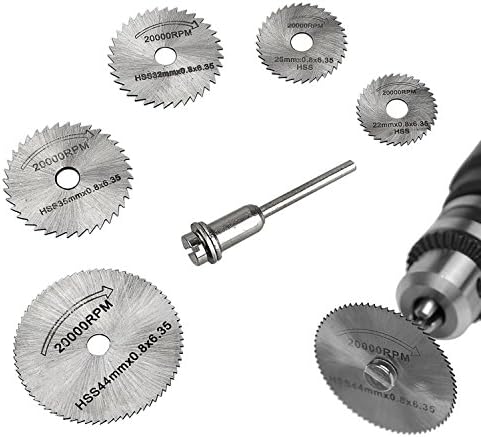 Reechin 6PCS HSS Cutting Saw Blades Wood Circular Discs Dremel Rotary tool set