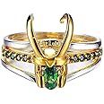 YOISMO Loki Ring - 3 in 1 Cosplay Accessory, Silver Thor Ring for Men & Women Fans