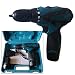 Produktbild TrAdE shop Traesio Mini Akkuschrauber 12 Volt Doppel Batterie Ladegerät Koffer