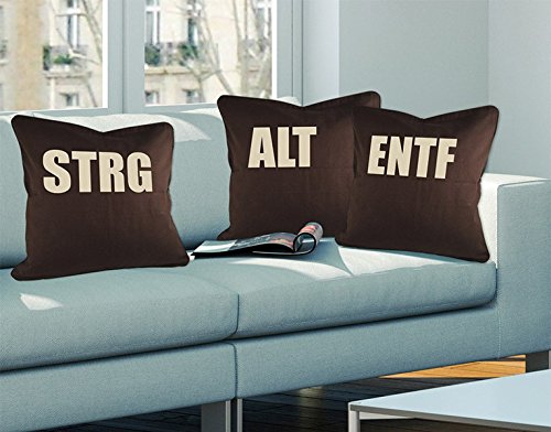Dekokissen-Set STRG ALT ENTF B x H: 40cm x 40cm Farbe: stone von Klebefieber® - 2