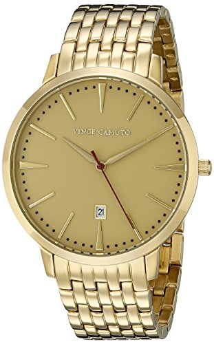 Vince Camutov Herren-Armbanduhr Analog Edelstahl und Silber, Quarzuhrwerk, VC/1074BKSV