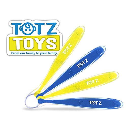 Baby-Löffel von Totz Toyz – 4 Premium Qualität Abstill-Löffel mit biegbarer Löffelspitze – stabiler Griff für Eltern und Kind - 2