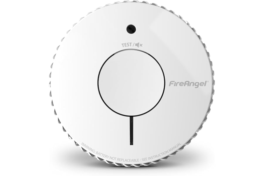 FireAngel Optical Smoke Alarm - FA6620 10-Year Battery Smoke Alarms for Home with Test/Silence Button - Replacement for FireAngel ST-622/ST-620 - Early Smoke Detector Fire Alarm - White