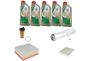 AOQ ORIGINAL QUALITY AOQ - KIT TAGLIANDO 4 FILTRI COMPATIBILE CON BMW SERIE 3 (F30), (F31), SERIE 1 (F20) (F21) CON 5 LITRI LUBRIFICANTE EDGE PROFESSIONAL 5W30