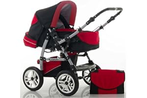 DEIN_BABYLADEN Kombi-Kinderwagen Flash 2 in 1 inkl. Sportsitz und umfangreichem Zubehör in 38 Farben