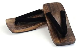 Black Sugar - Chanclas de madera para hombre, diseño de calzoncillos japoneses, talón de 3,5 cm
