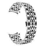 TRUMiRR Für Gear S3 Armband, 22mm Edelstahl Armband Curved End Uhrenarmband Schmetterling Schnalle Armband für Samsung Gear S3 Classic/Frontier