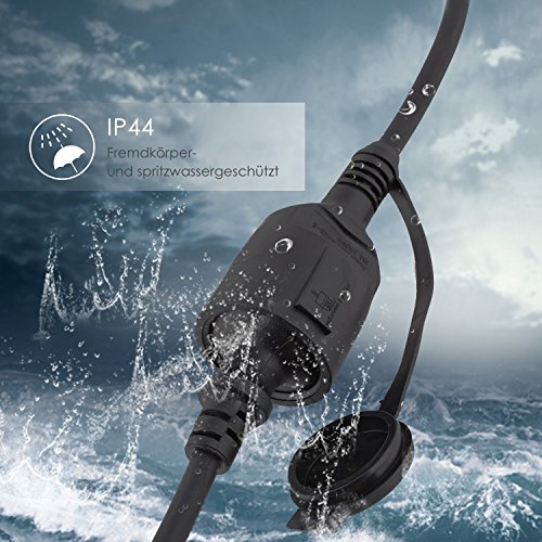 SIMBR Verlängerungskabel Gummi Kabel für den Außenbereich IP44 H07RN-F 3G1,5 mm² 5m 10m 20m 25m 30m(10m) - 6