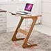 Produktbild Lzz Computertisch, Mobilcomputertisch aus massivem Holz, Z-Typ Wohnzimmer Sofa Seite vertikale Computertisch, Schlafzimmer Nachttisch Computertisch Größe: 35 * 49 * 70cm (Farbe : Holzfarbe)