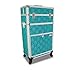 Roo Beauty Tanzania Beauty Trolley Hairdressing Case, Manicure And Nail Case In Imperial Teal