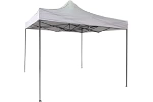 Gardenia Gazebo 3x3 Pieghevole a Fisarmonica EasyFlex Panna
