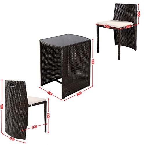 Gartenmöbel Rattan Set Lounge Set Polyrattan Sitzgruppe Rattanmöbel Garnitur Garten - 4