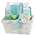 Meadow Bath Gift Set in Wicker White Basket
