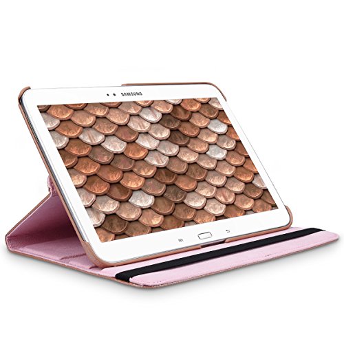 kwmobile Hülle für Samsung Galaxy Tab 3 10.1 P5200 / P5210 / P5220 – 360° Standfunktion Case Tablet Schutzhülle Kunstleder – Smart Cover Tabletcase Rosegold - 9