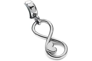 My-Bead ciondolo Infinito argento 925 carrier 23mm cuore infinity endless per bracciali e collane 3mm 4mm