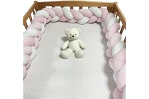 RZYW Thick Soft Breathable Cushion Side Protectors All Round Braided Protector for Room Bed Bed Guard Rail Surrounds Cushions Anti-Collision Head Knot,S10,200CM